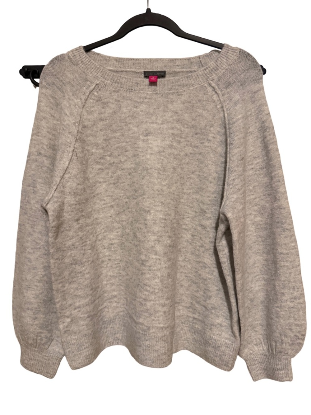 Vince Camuto Heather Light Gray Crewneck Sweater